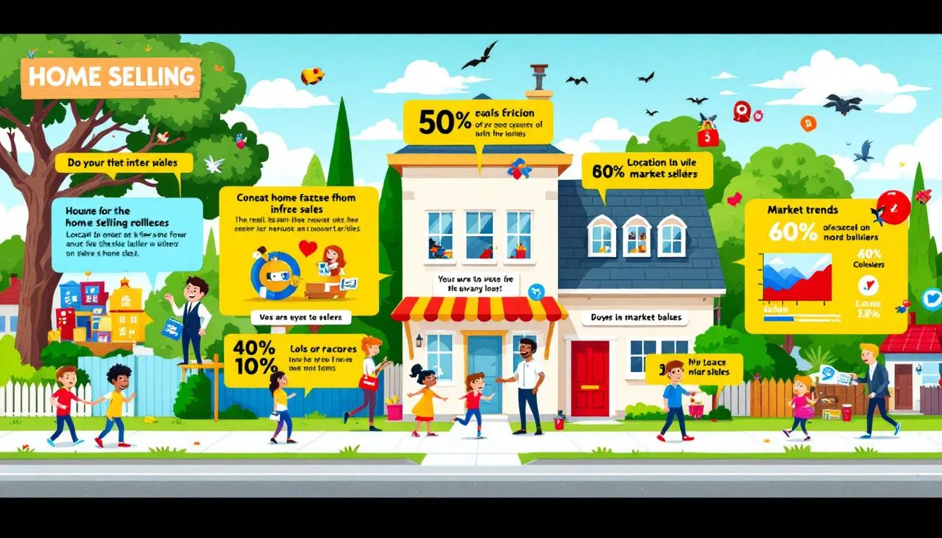 A visual representation of factors influencing home sales, illustrating how fast I can sell my house.