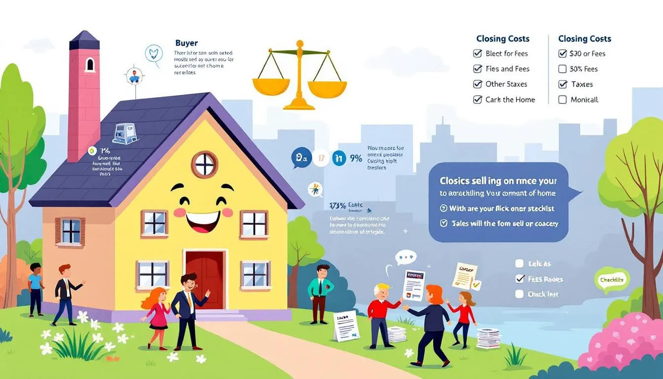 Financial considerations when selling a house quickly, illustrating closing costs.